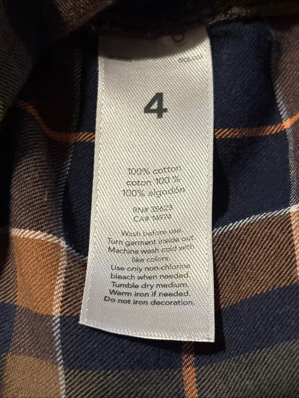 Carter's Navy, Brown & Yellow Plaid Button-Up Shirt